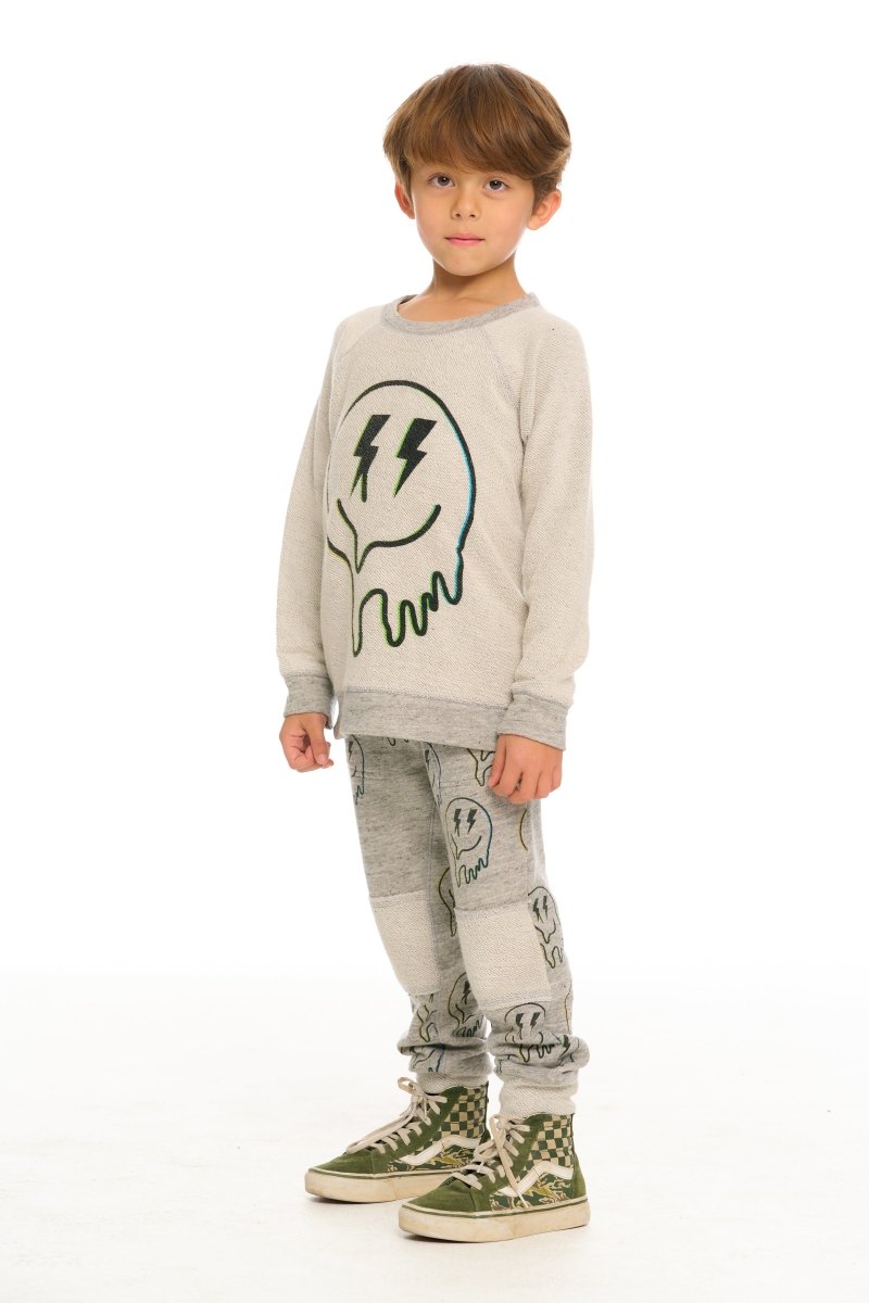 DRIPPING SMILEY FACE SWEATSHIRT - SWEATERS