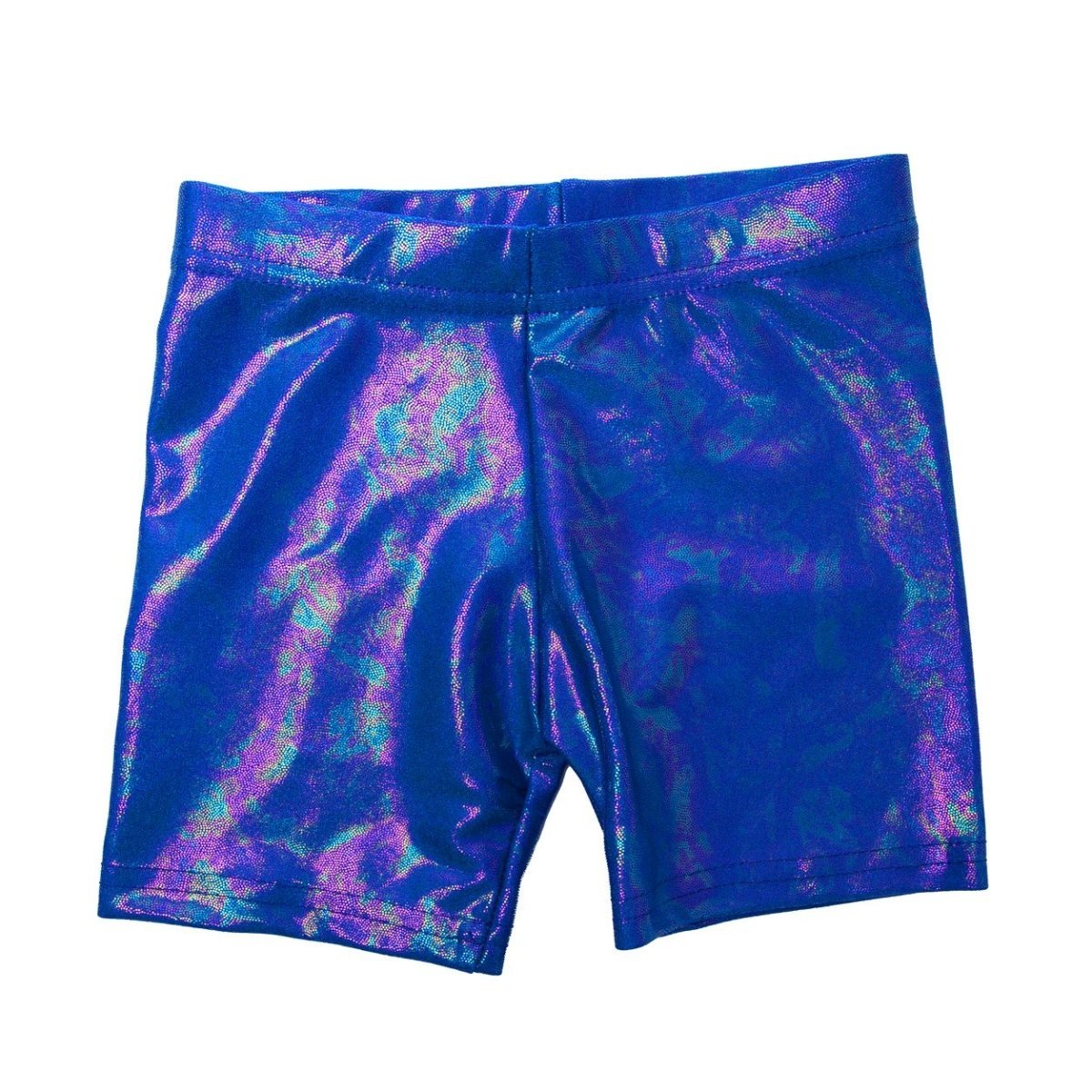 ELECTRIC METALLIC BIKER SHORTS - SHORTS