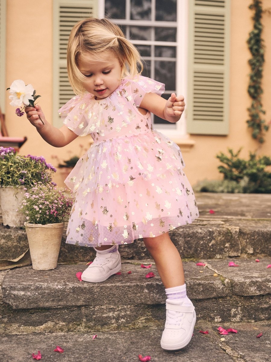 FAIRY BUNNY TIERED PARTY DRESS - HUXBABY