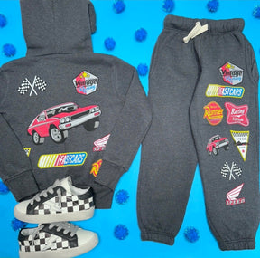 FAST CARS ZIP UP HOODIE - CALIFORNIAN VINTAGE