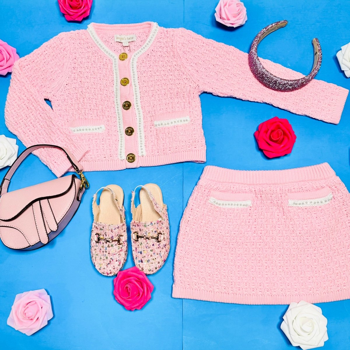 FAYETTE PEARL TRIM KNITTED CARDIGAN - CARDIGANS