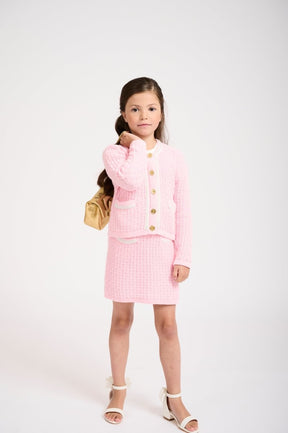 FAYETTE PEARL TRIM KNITTED CARDIGAN - CARDIGANS