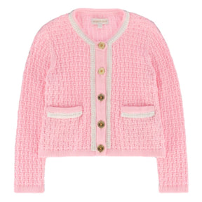 FAYETTE PEARL TRIM KNITTED CARDIGAN - CARDIGANS