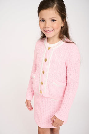 FAYETTE PEARL TRIM KNITTED CARDIGAN - CARDIGANS