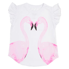 FLAMINGO FLUTTER SLEEVE TSHIRT - CHASER KIDS