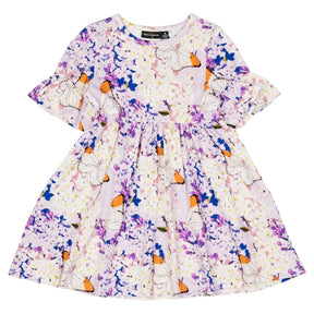 FLORAL RUFFLE DRESS - DRESSES