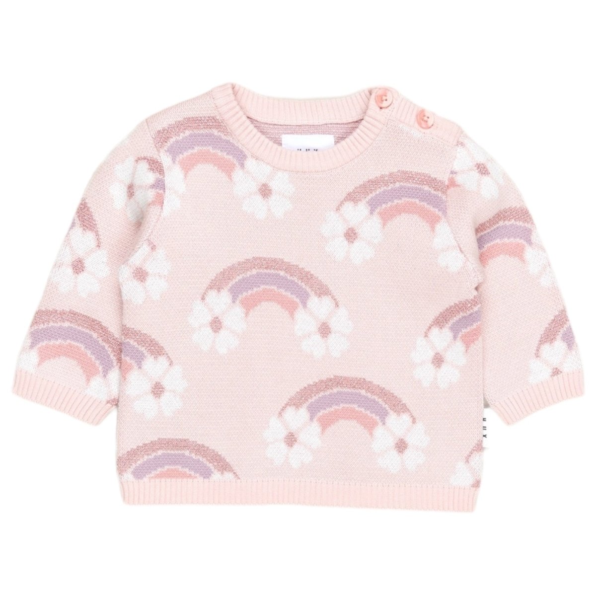 FLOWER BOW KNIT SWEATER - HUXBABY