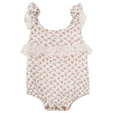 FLOWER PRINT ONESIE W/ LACE - ONESIES