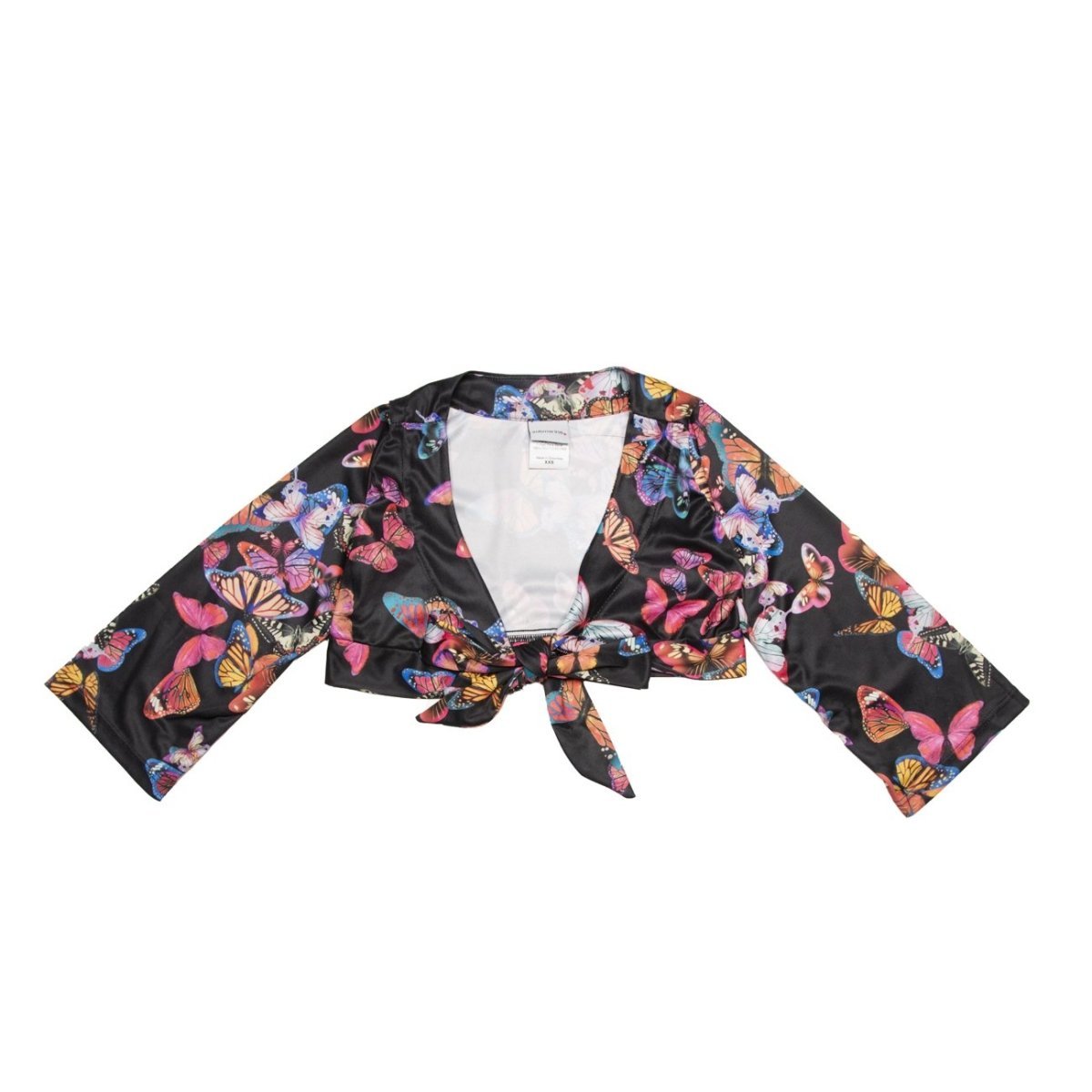 FLY AWAY BUTTERFLY WRAP TOP - LONG SLEEVE TOPS