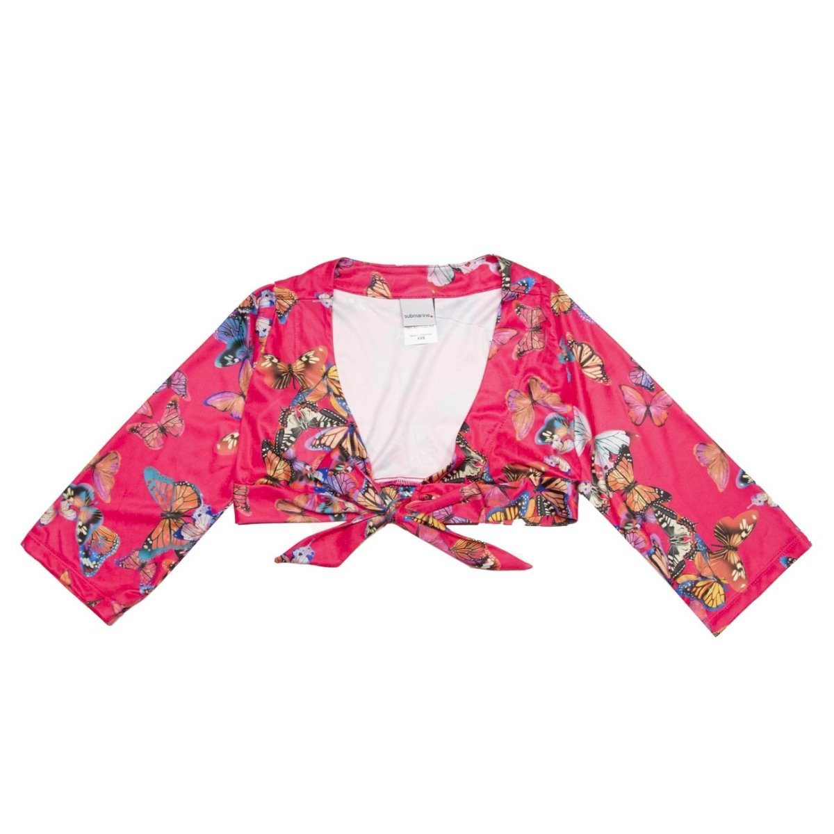 FLY AWAY BUTTERFLY WRAP TOP - LONG SLEEVE TOPS