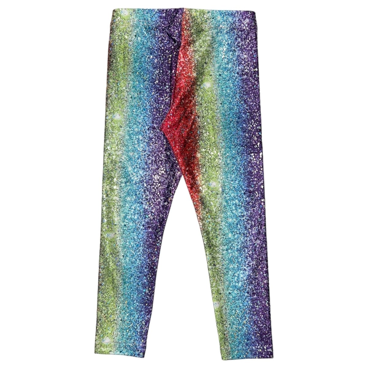 FOIL METALLIC RAINBOW GLITTER LEGGINGS - TEREZ