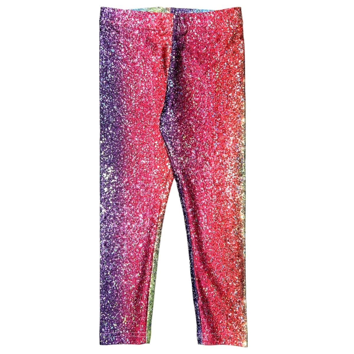 FOIL METALLIC RAINBOW GLITTER LEGGINGS - TEREZ