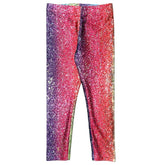 FOIL METALLIC RAINBOW GLITTER LEGGINGS - TEREZ