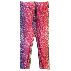FOIL METALLIC RAINBOW GLITTER LEGGINGS - TEREZ