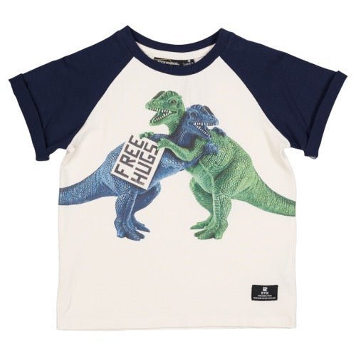FREE HUGS DINO TSHIRT - SHORT SLEEVE TOPS