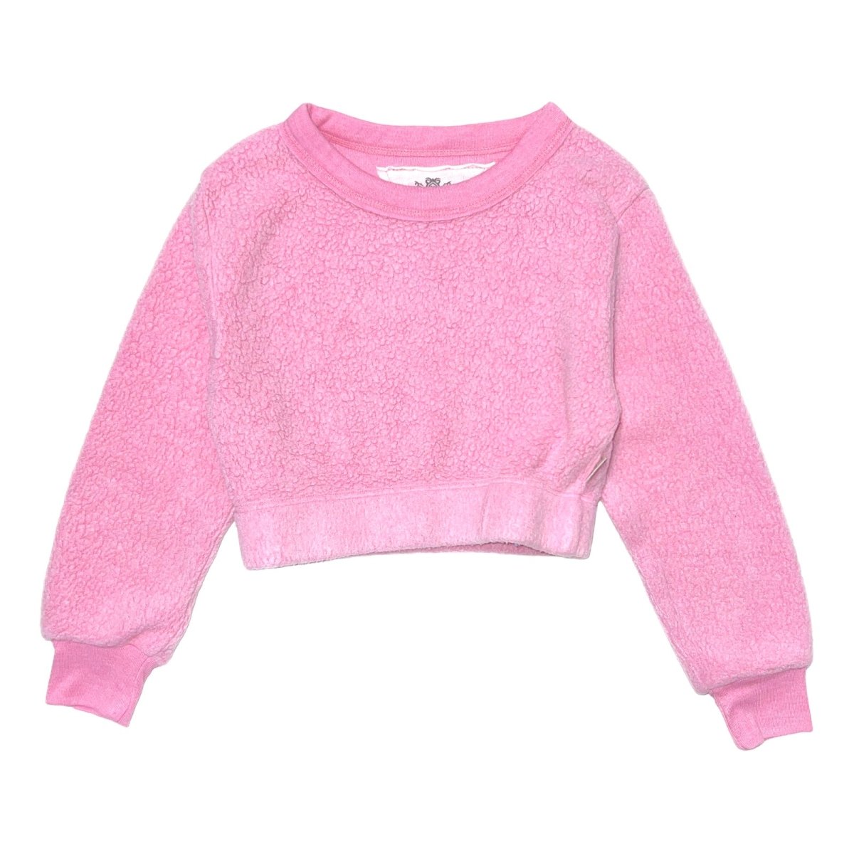 FUZZY CROP SWEATSHIRT - T2LOVE