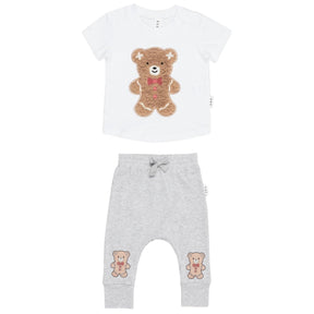 FUZZY GINGERBREAD TSHIRT AND PANTS SET - HUXBABY