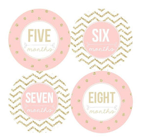 GLITTER MONTHLY BABY STICKERS - MONTHLY STICKERS
