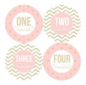 GLITTER MONTHLY BABY STICKERS - MONTHLY STICKERS