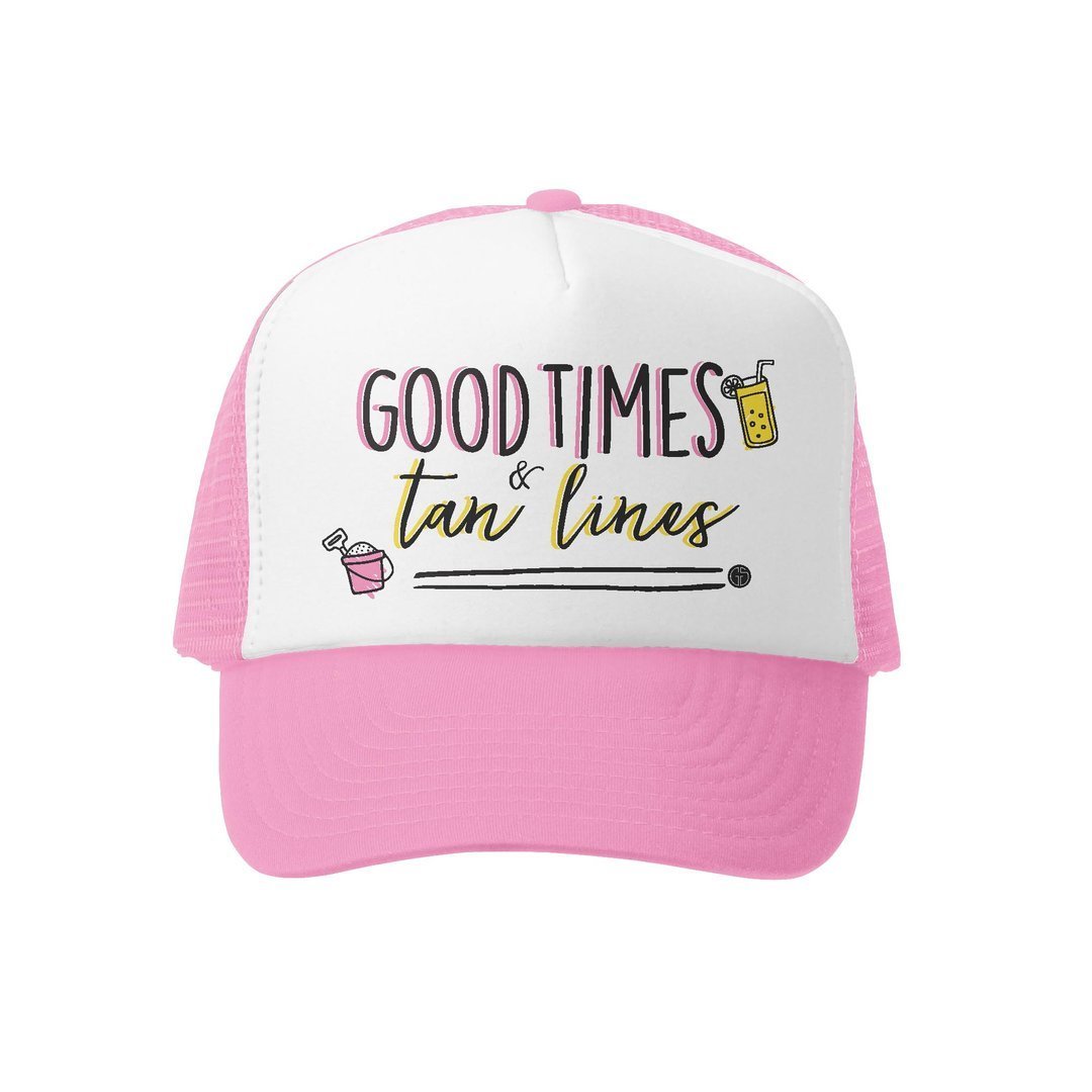 GOOD TIMES TAN LINES TRUCKER HAT - HATS