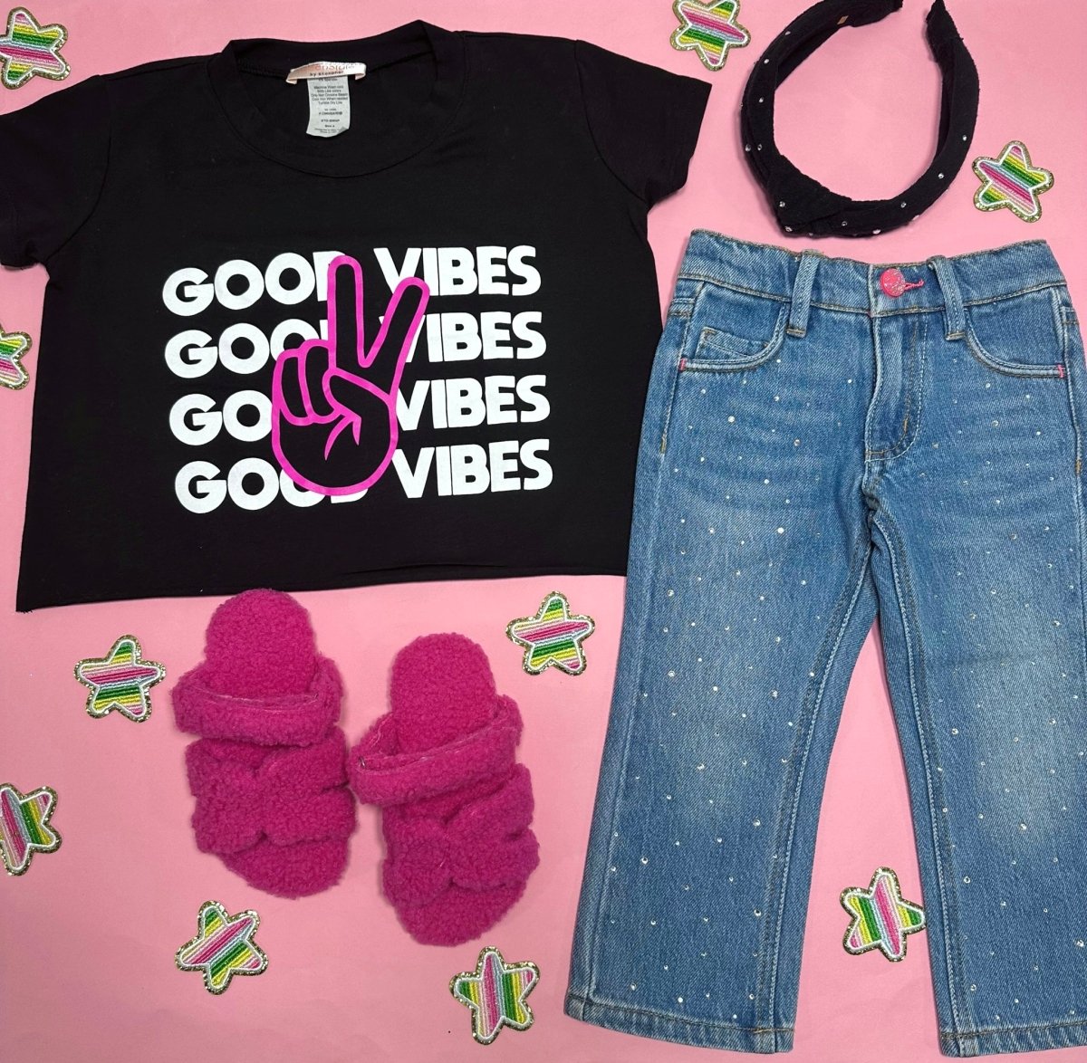 GOOD VIBES PEACE TSHIRT - SPARKLE BY STOOPHER