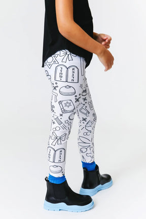 HANUKKAH COLORING LEGGINGS - TEREZ