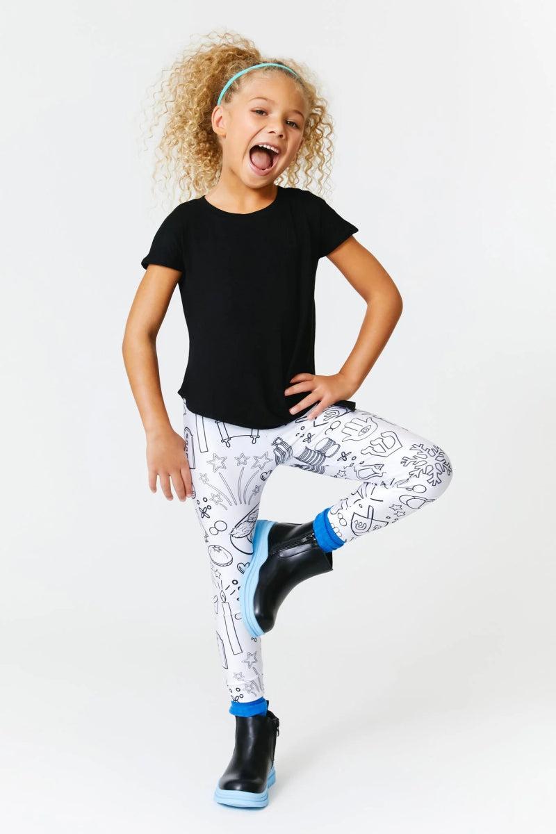 HANUKKAH COLORING LEGGINGS - TEREZ