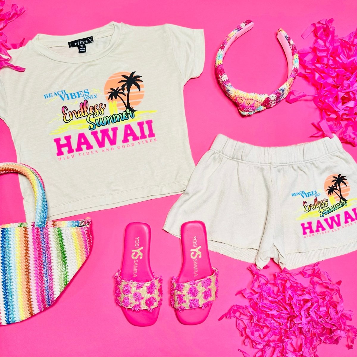 HAWAII ENDLESS SUMMER SHORTS - FLOWERS BY ZOE