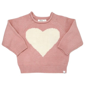 HEART KNITTED SWEATSHIRT (PREORDER) - OH BABY!