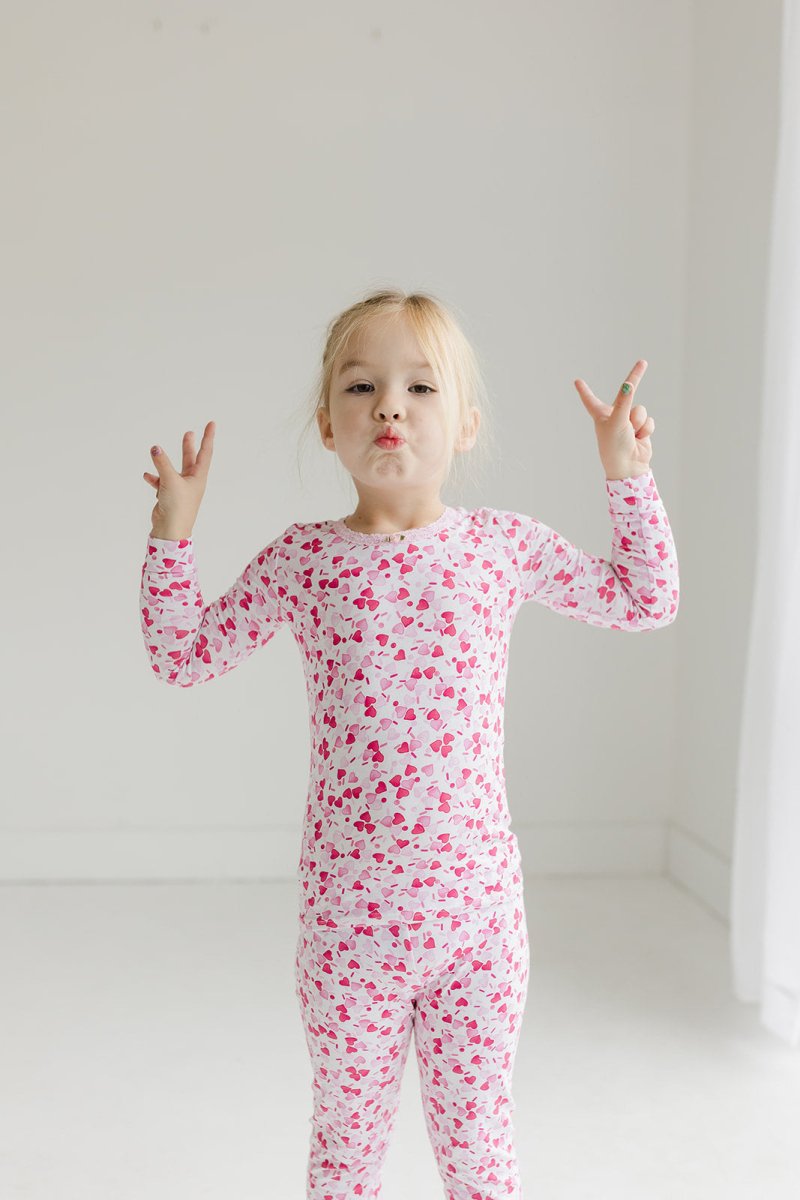 HEARTS LONG SLEEVE PJS - ESME