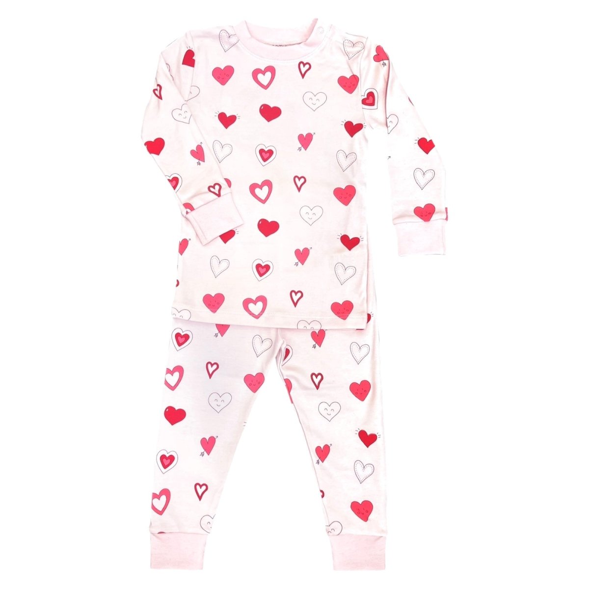 HEARTS LONG SLEEVE TWO PIECE PJS - NOOMIE
