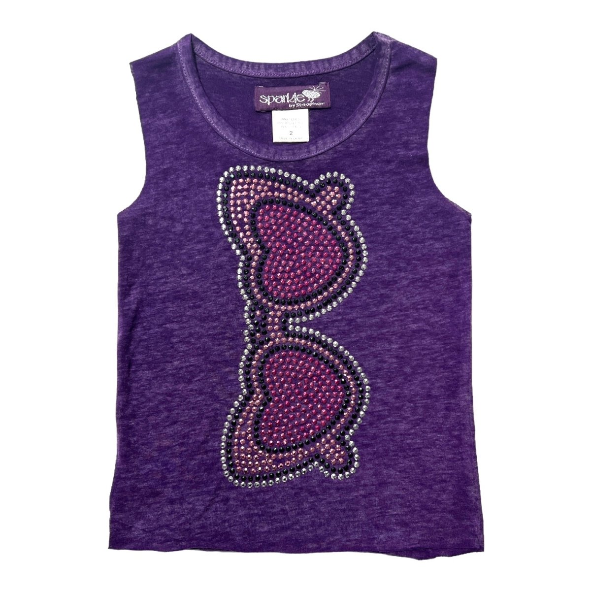 HEARTS SUNGLASSES TANK TOP - SPARKLE BY STOOPHER