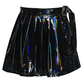 HOLOGRAPHIC PLEATED SKORT (PREORDER) - SARA SARA