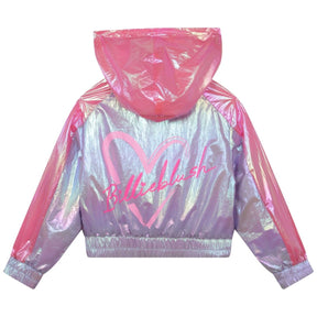 IRIDESCENT ZIP UP HOODIE WINDBREAKER - JACKETS