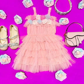 KELLY FLORAL TUTU LAYER DRESS - DRESSES
