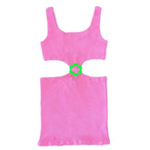KIM CRINKLED CUTOUT DRESS - MC2 SAINT BARTH KIDS