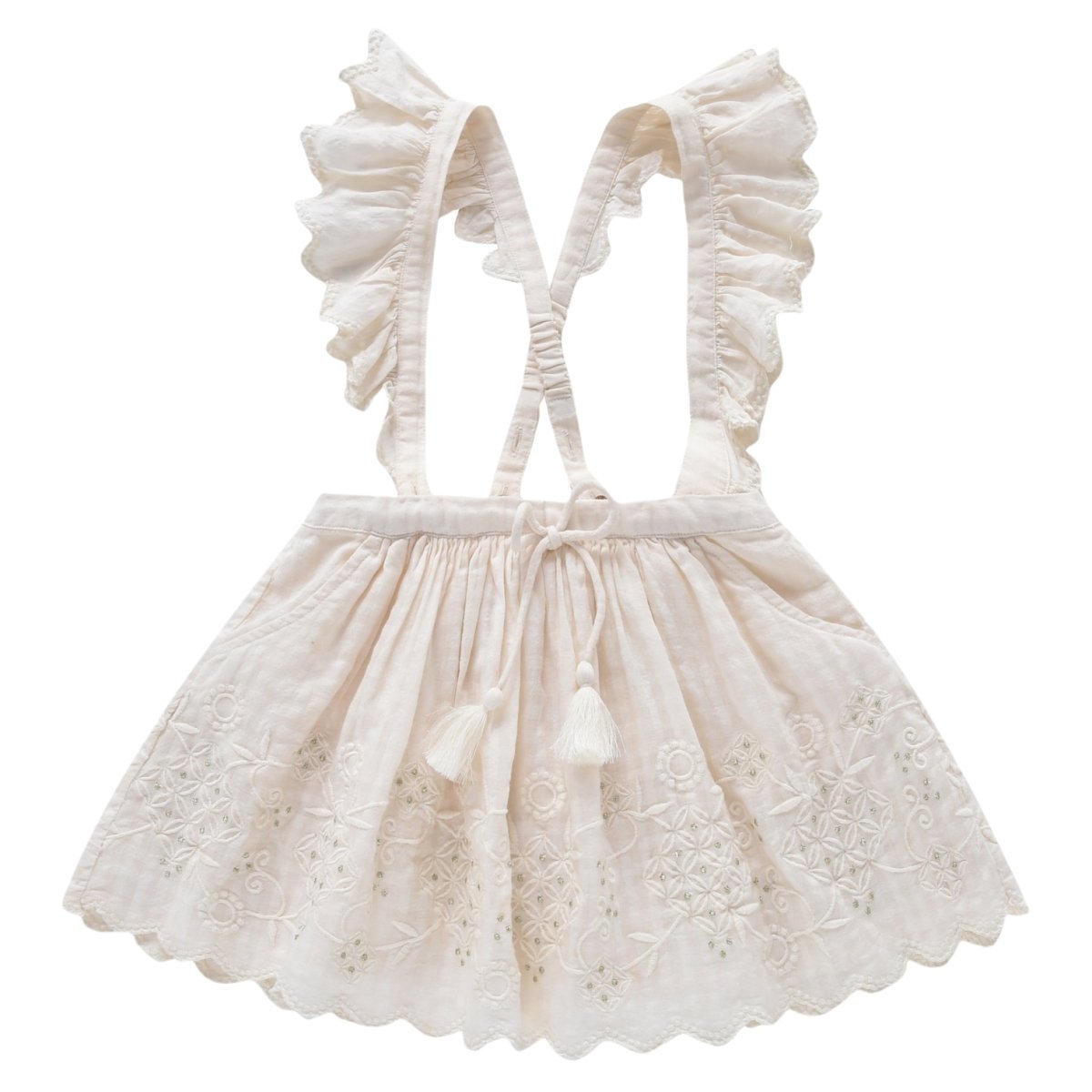 LACE RIOLA SKIRT W/ SUSPENDERS - SKIRTS