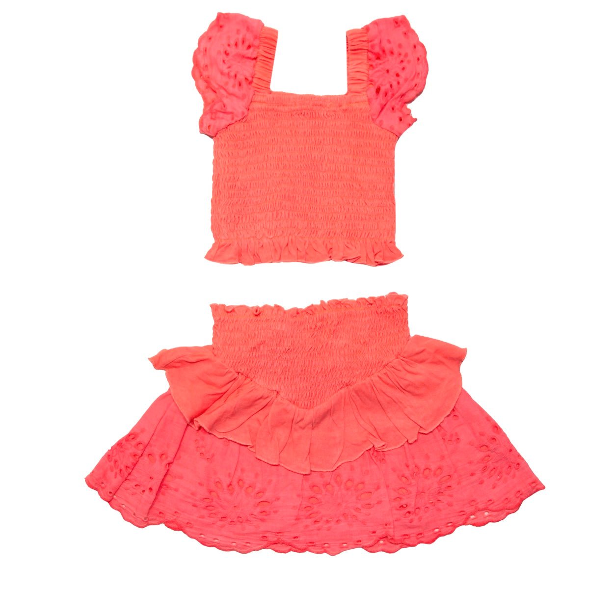 LACE TANK TOP AND RUFFLE SKIRT SET - SET