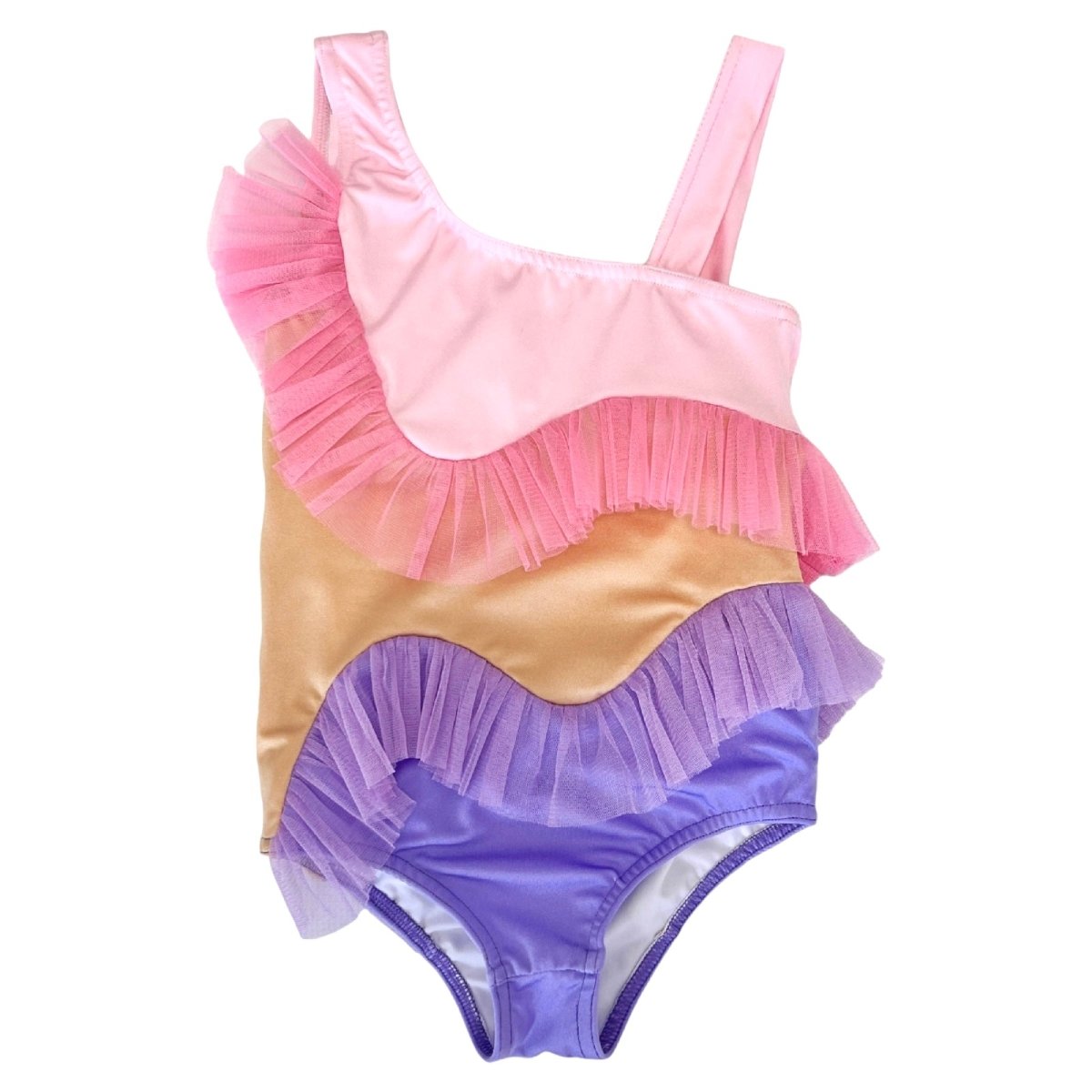 LANA TULLE ONE PIECE SWIMSUIT (PREORDER) - RASPBERRY PLUM