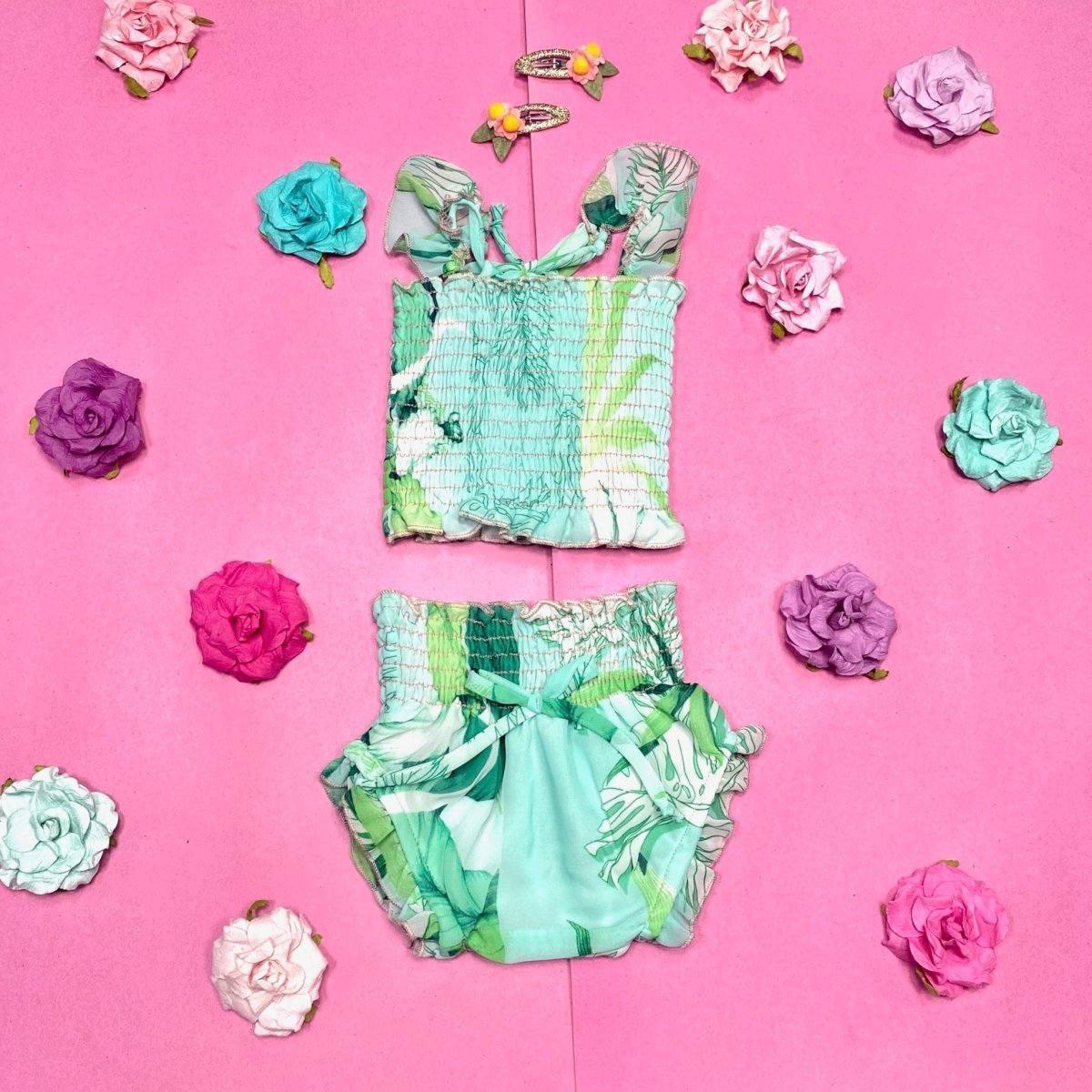 LEAVES TOP AND SHORTS SET - SET