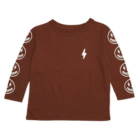 LIGHTNING SMILEY FACE LONG SLEEVE TSHIRT - CHASER KIDS