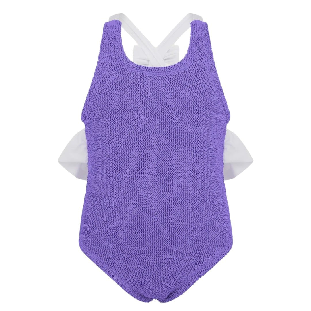 LILAC LARA BOW ONE PIECE SWIMSUIT (PREORDER) - HUNZA G KIDS