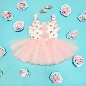 LILIBET VINTAGE FLORAL TUTU DRESS ONESIE - OOH! LA, LA! COUTURE
