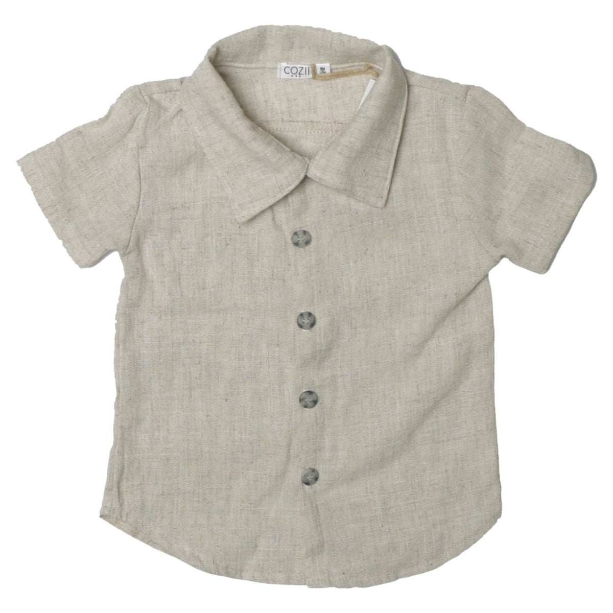 LINEN BUTTON DOWN TOP - COZII BY T2LOVE
