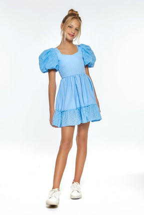 LOGAN PUFF SHOULDER DRESS (PREORDER) - LITTLE PEIXOTO