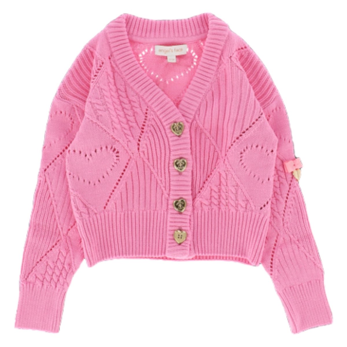 LOIS KNITTED HEART CARDIGAN - CARDIGANS