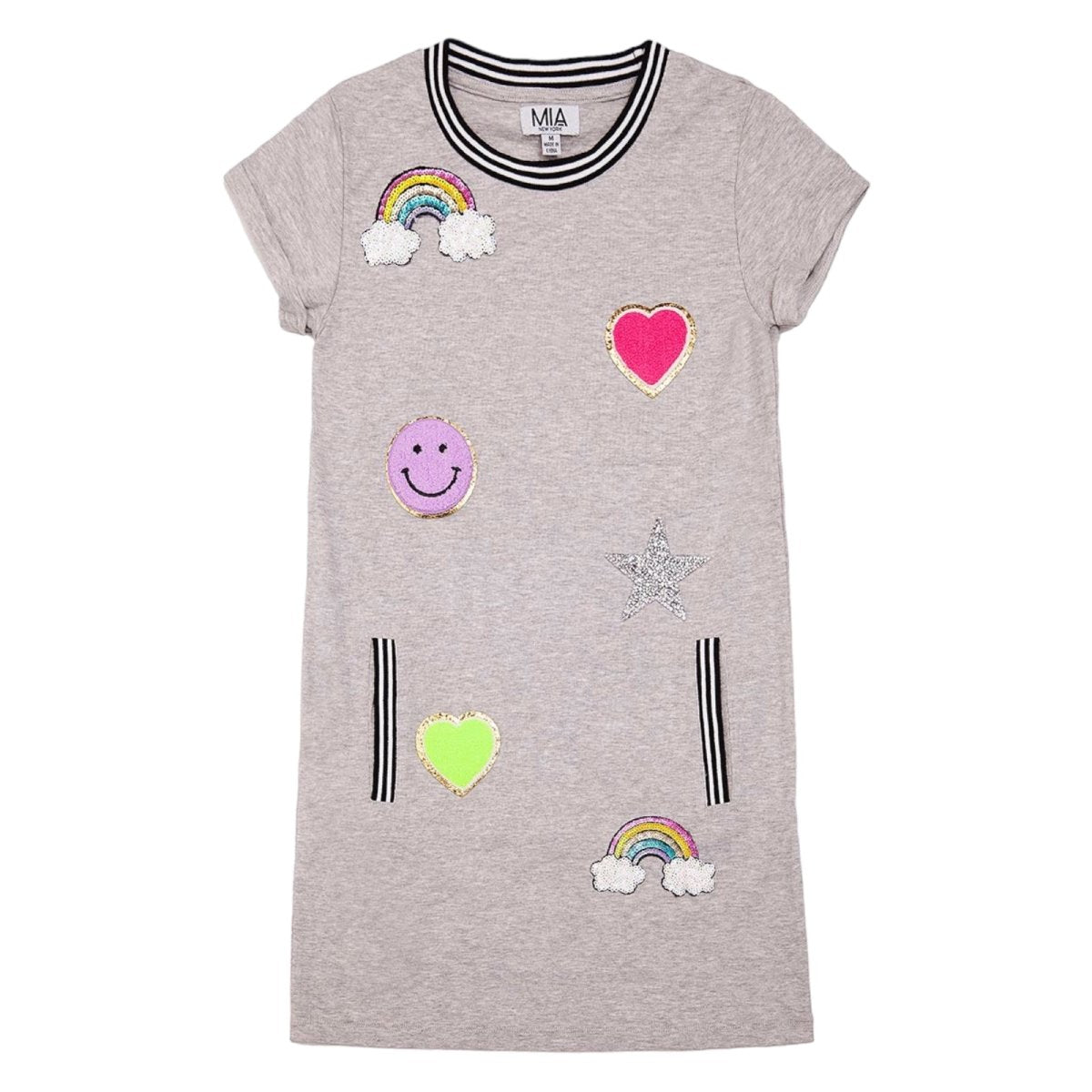 LOVE PATCHES DRESS (PREORDER) - MIA NEW YORK