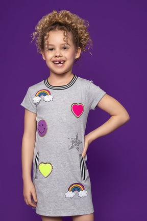 LOVE PATCHES DRESS (PREORDER) - MIA NEW YORK