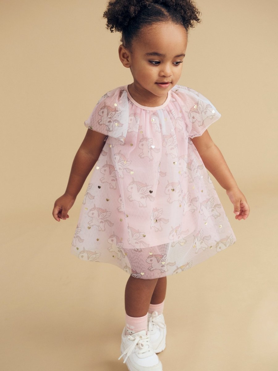 MAGICAL UNICORN FLUTTER DRESS - HUXBABY