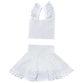 MARIEL LACE SMOCKED TOP AND SKIRT SET - SET